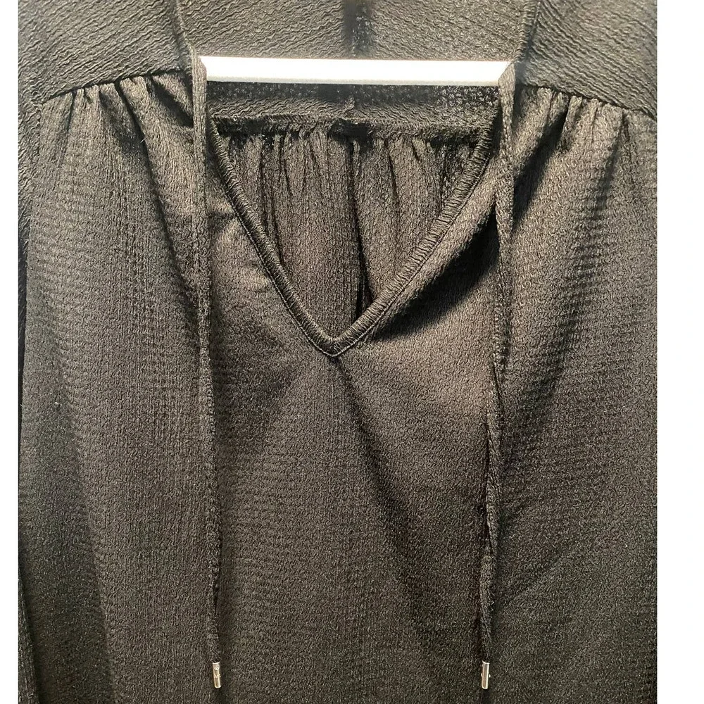 Michael Kors Long Sleeve Gauzy Peasant Blouse‎